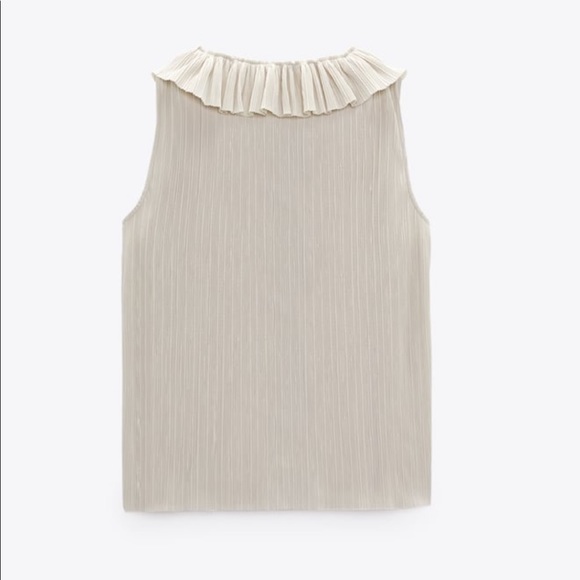 Zara pleated ruffled top - Picture 2 of 4